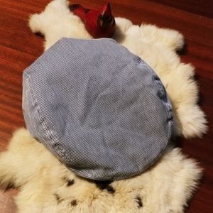 Blue & White Flap Cap